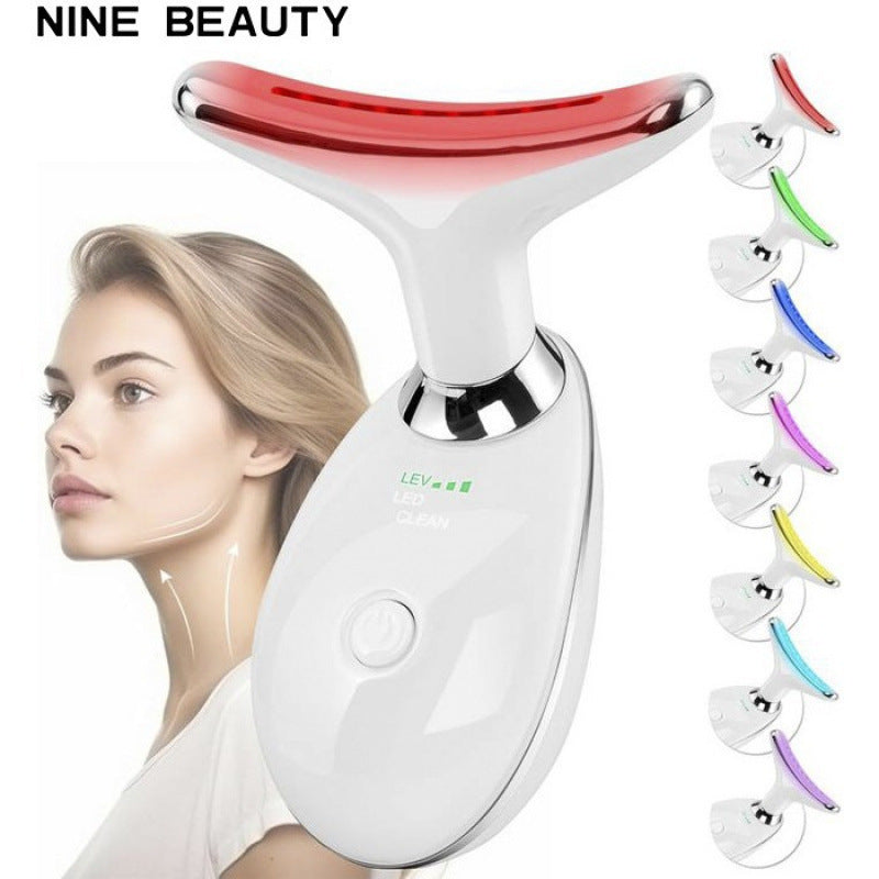 Neck Massager with Vibration & 7-Color Light Therapy