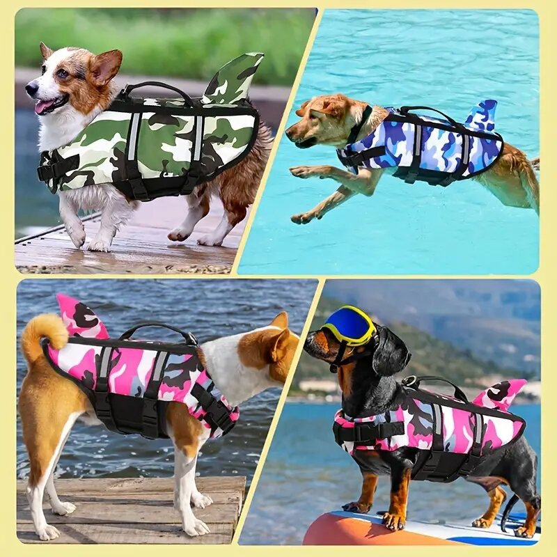 Lightweight Adjustable Floating Safety Vest for Medium to Large Dogs