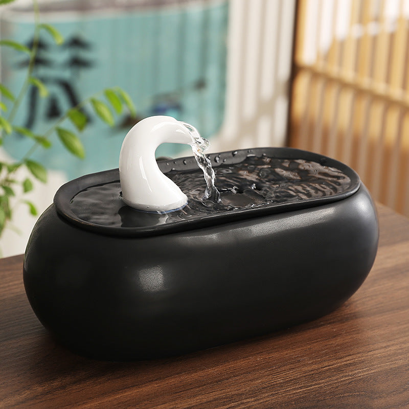 Wealth Flowing Water Ceramic Desktop Fountain Ornament