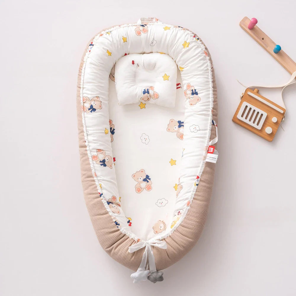 Removable & Washable Travel Baby Bed with Soft Cotton
