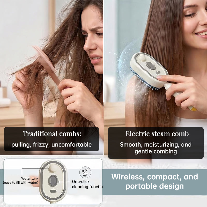 Electric Steam Hair Straightening Brush