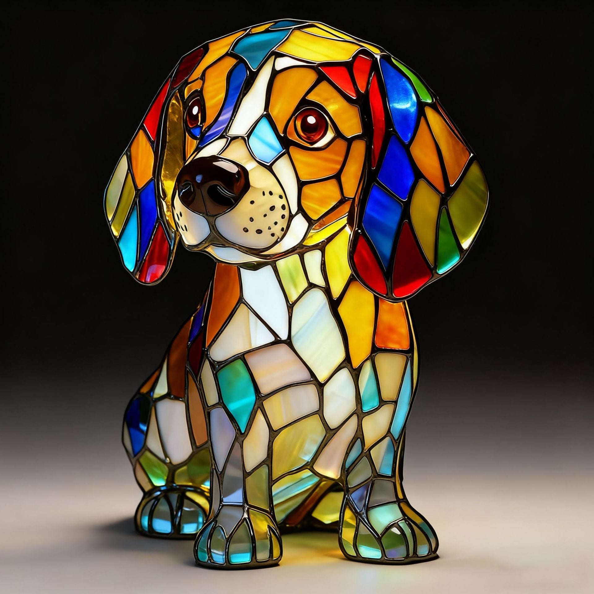 Resin Dog Statue Night Light for Home & Office Décor