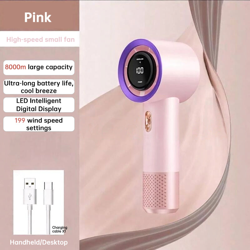 6-Blade High Speed Handheld Mini Fan