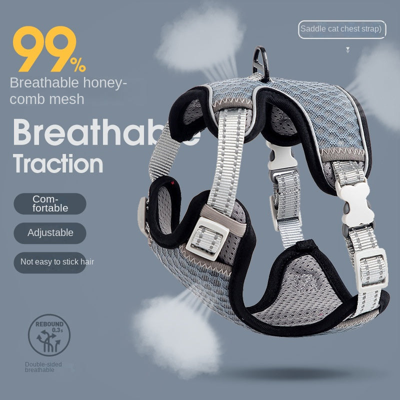 Anti-Escape Nylon Walking Harness for Outdoor Cat Training