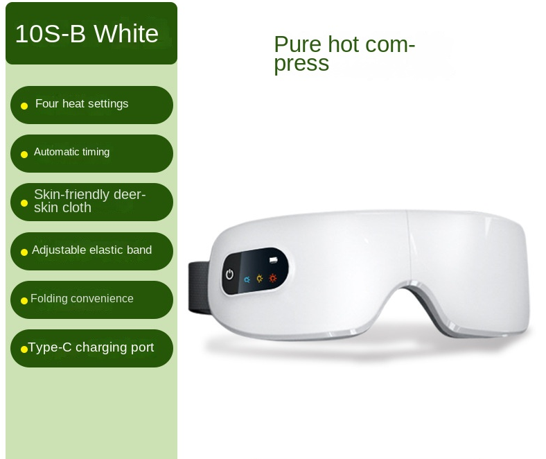 Rechargeable Heated Eye Massager with Vibration & Music