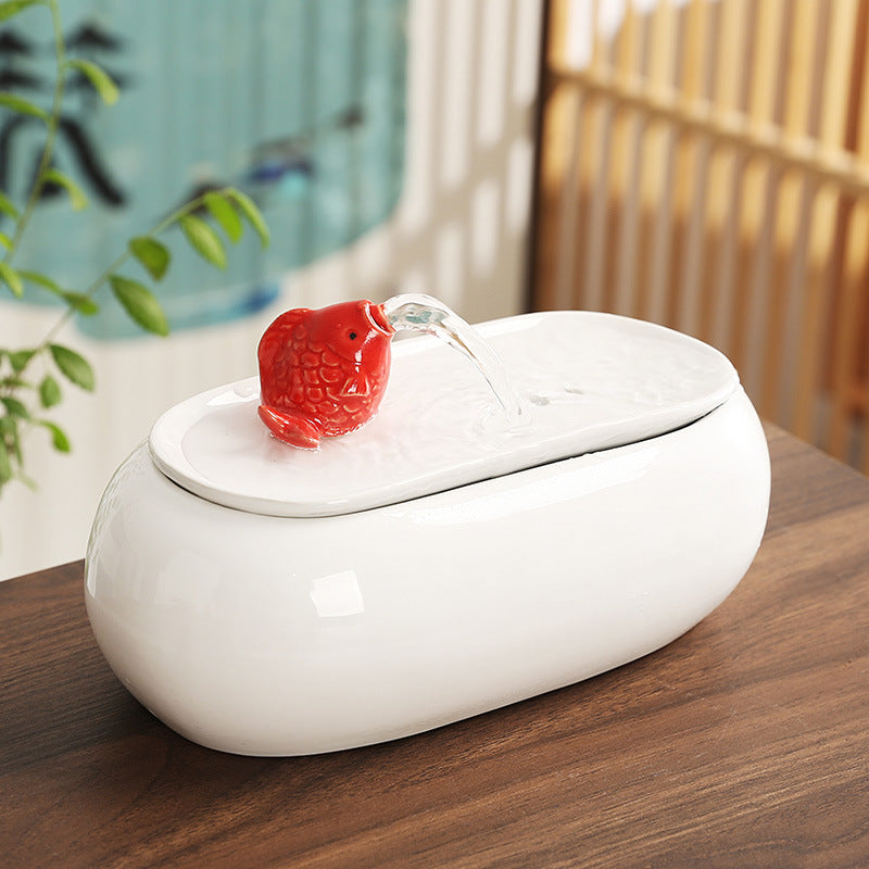 Wealth Flowing Water Ceramic Desktop Fountain Ornament
