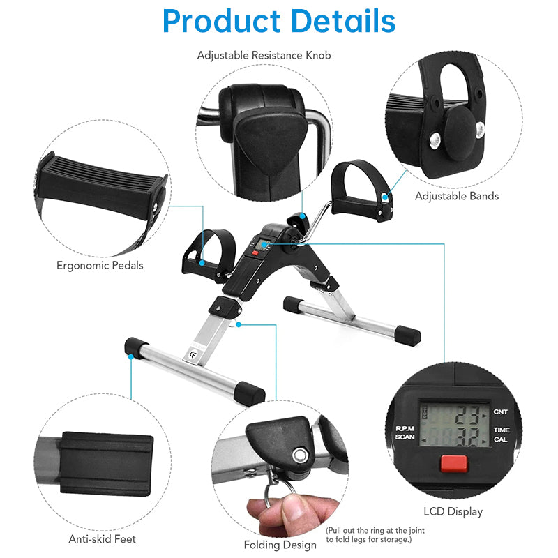 Compact Home Exercise Bike with LCD Monitor