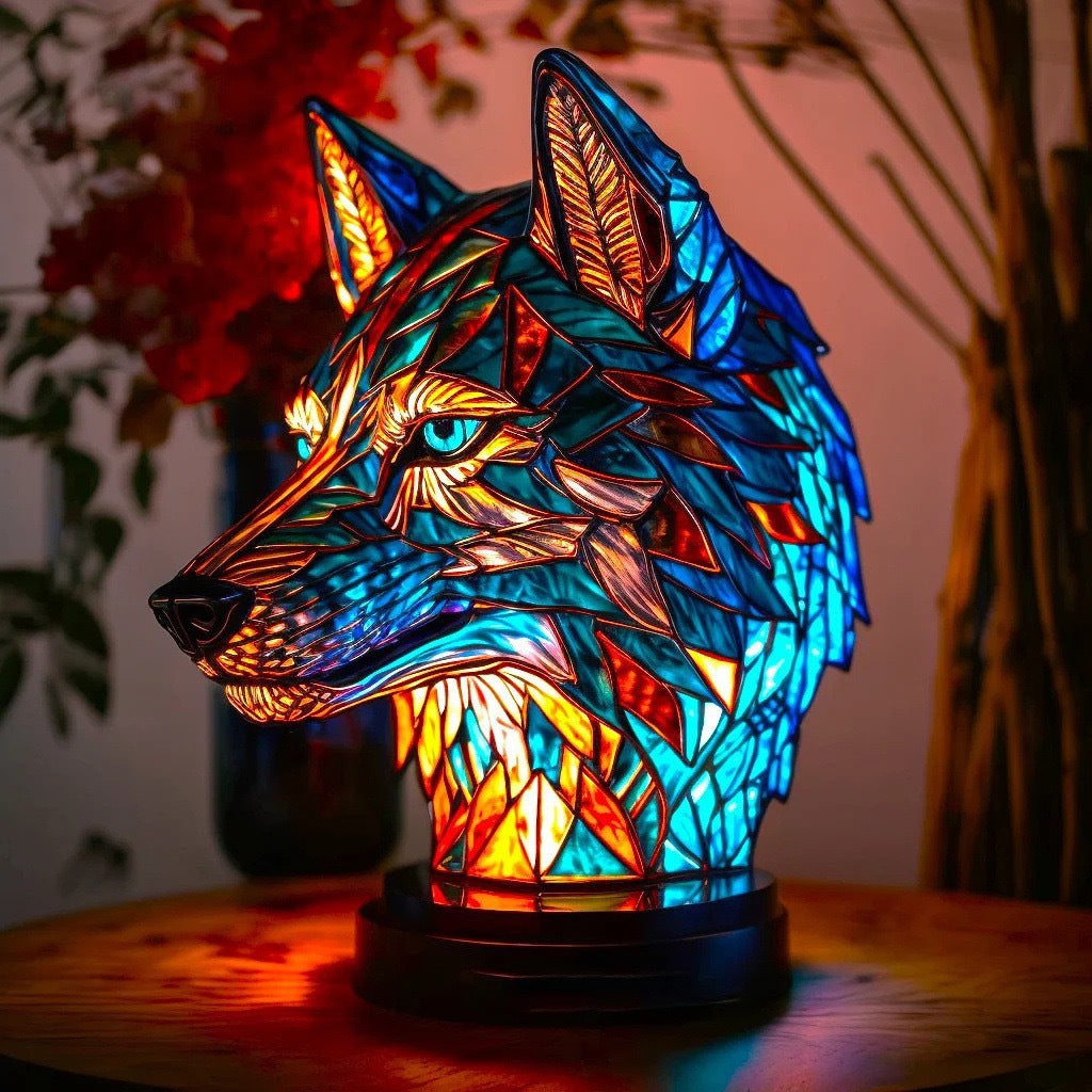 Resin Dog Statue Night Light for Home & Office Décor