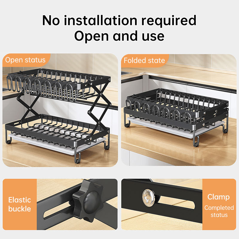 Foldable Large Capacity Kitchen Countertop Organizer