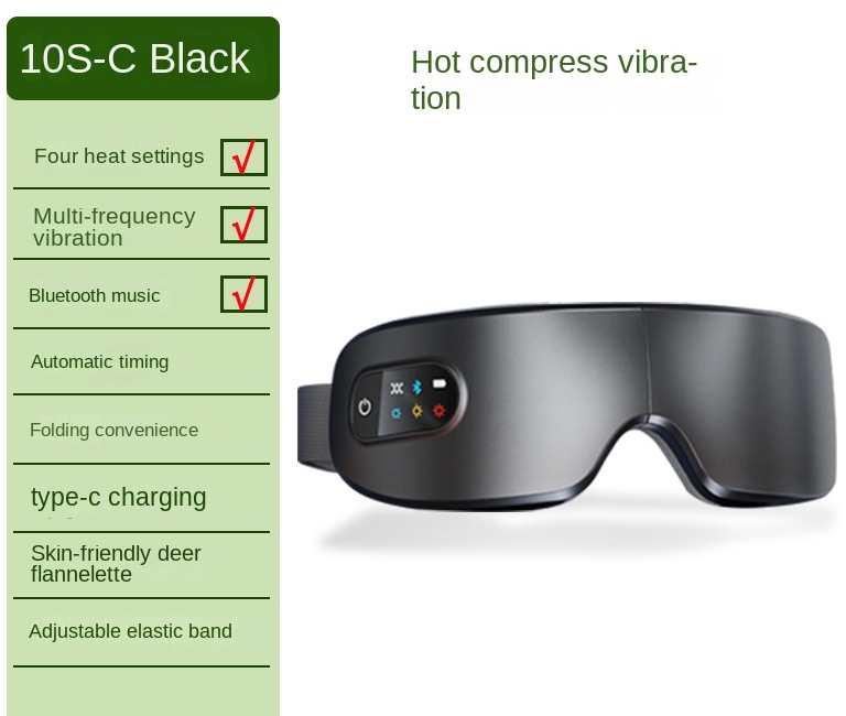 Rechargeable Heated Eye Massager with Vibration & Music