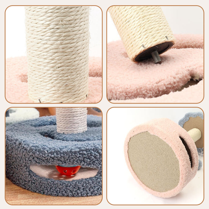 Small Cat Climbing Post with Scratch Pad