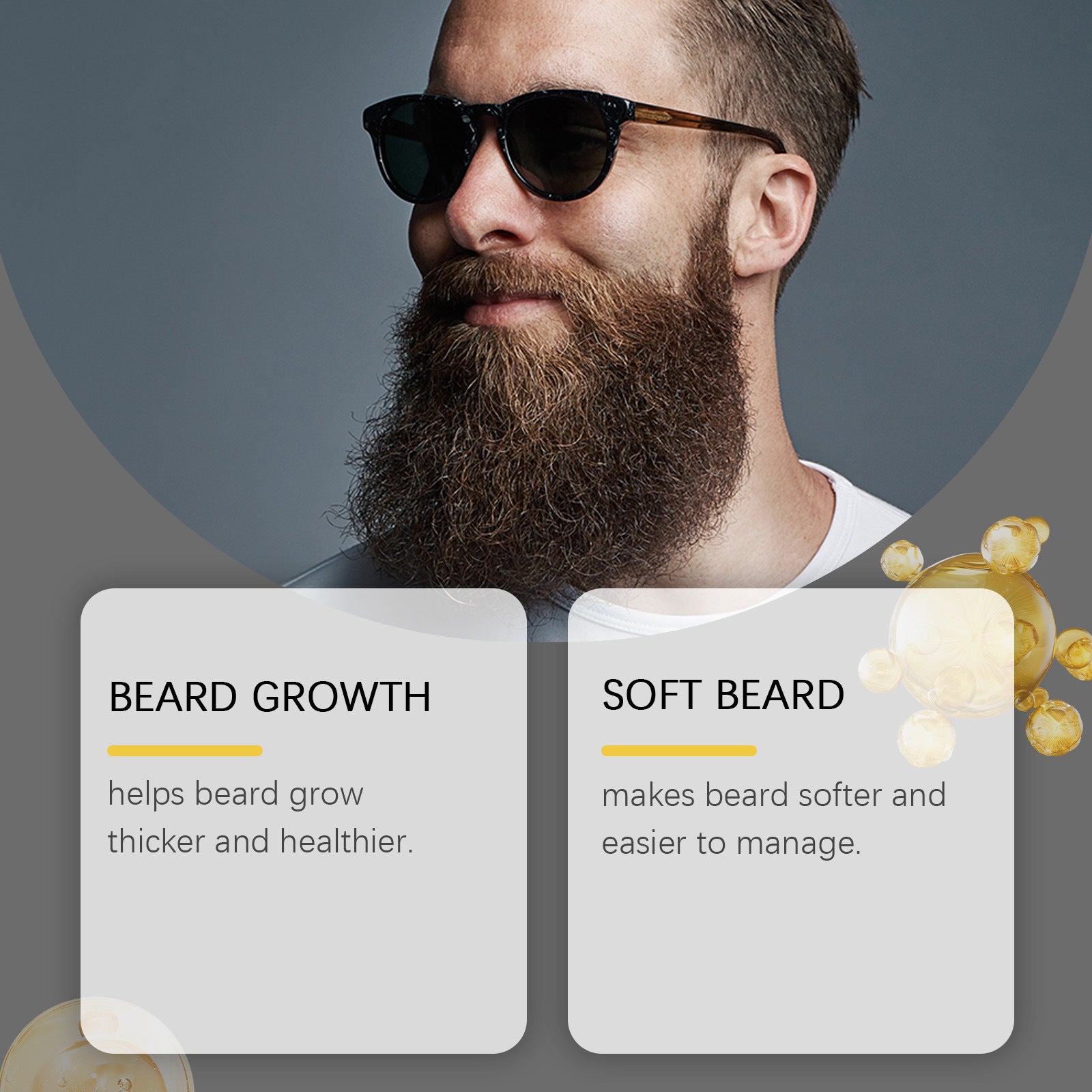 Moisturizing & Softening Beard Growth Essential Oil with Roller Applicator (60ml)