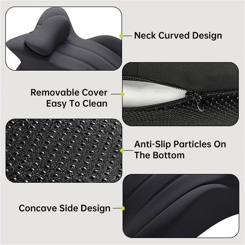 Memory Foam Bed Rest & Lumbar Support Pillow