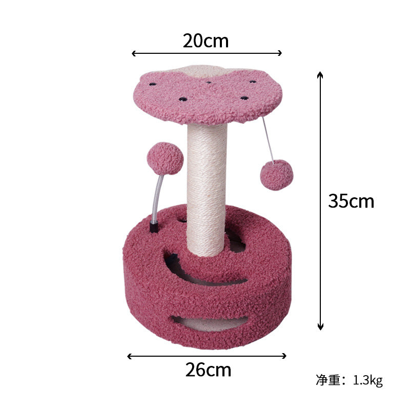 Small Cat Climbing Post with Scratch Pad