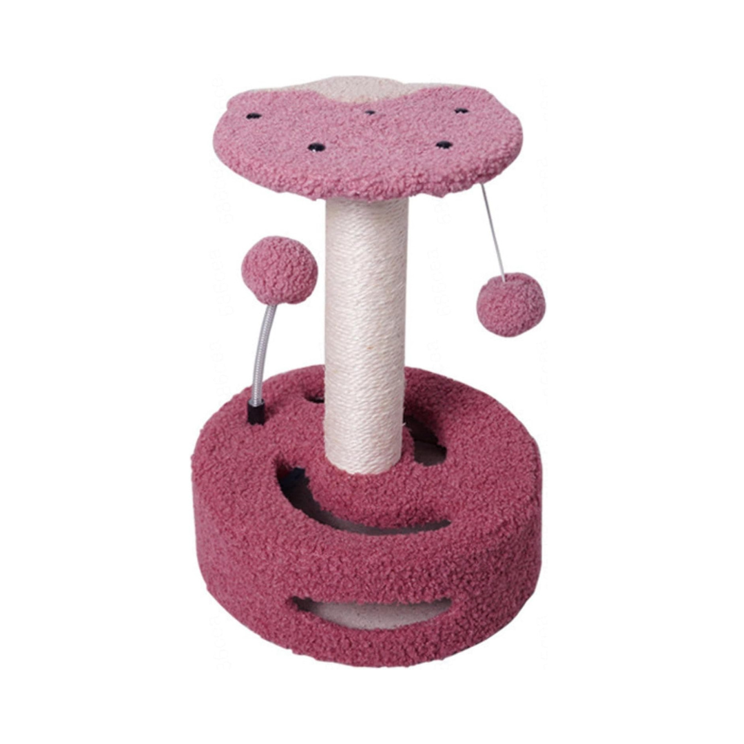 Small Cat Climbing Post with Scratch Pad